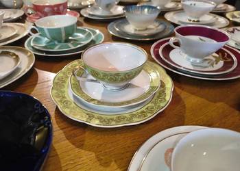 Duża kolekcja filiżanek porcelanowych – vintage / mix wzorów