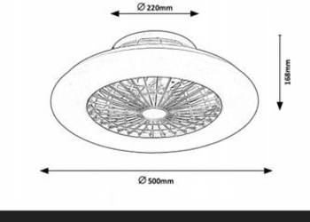 Lampa led z wiatrakiem wentylator sufitowy z pilotem