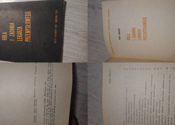 Rola i zadania lekarza przemysłowego, 1. wydanie, 1971, rzadki poradnik