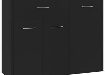 Szafka czarna 88x30x70 cm materiał drewnopochodny WM-800676