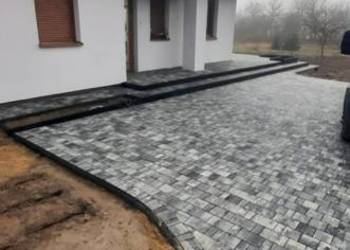Usługi brukarskie, układanie kostki brukowej, montaż ogrodzeń panelowych