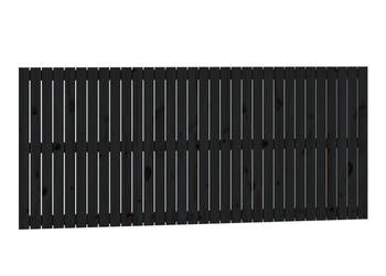 Wezgłowie łóżka czarne 204x3x90 cm lite drewno sosnowe WM-824882