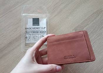 Ultra Cienki Męski Portfel Mini, brązowy