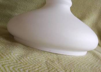 Klosz szklany biały mleczny 23 cm | Polam Wieliczka | PRL Lampa Gabinetowa