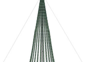 Stożkowa choinka z lampek 1028 niebieskich LED 403 cm WM-4016402