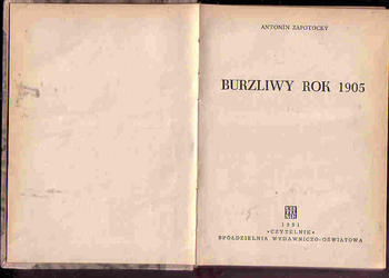 (4378) BURZLIWY ROK 1905 – ANTONIN ZAPOTOCKY