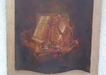 Obraz drzeworyt  ..Nuty przy blasku świecy,,