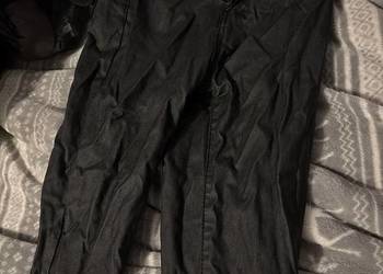 Spodnie czarne śliskie