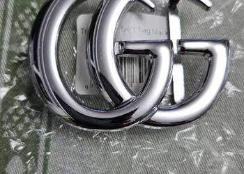 Klamra Gucci piękna do paska srebrny połysk polerowany