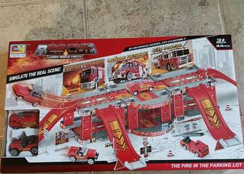 Tor strażacki Rescue – parking ratunkowy + wozy strażackie | 44 elementy |