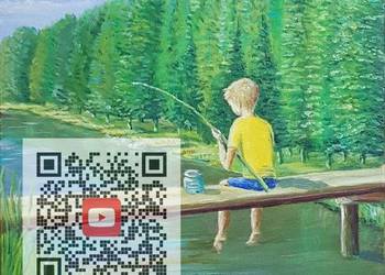 LITTLE FISHING, 30 x 40, olej na płótnie, 2015, DARMOWA wysyłka