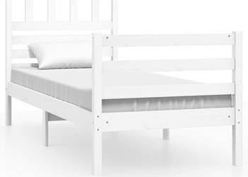 Rama łóżka biała lite drewno 75x190 cm WM-3101049