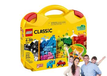 LEGO Classic Kreatywna walizka 10713, 212 elementów, rowój dziecka poprzez