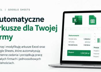 Excel i Google Sheets – automatyczne obliczenia, kalkulatory i wyceny