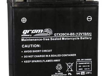 Akumulator motocyklowy GROM GTX20CH-BS YTX20CH-BS 12V 18Ah