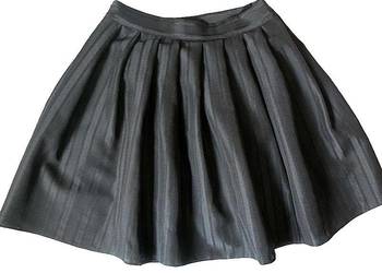 Czarna Spódnica mini w zakładki 38 m pas 70 cm