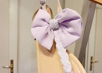 sandałki damskie z kokardkami, lekkie