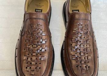 Męskie letnie buty mokasyny sandały skórzane 45/46