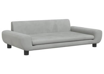 Sofa dla dzieci jasnoszara 100x54x33 cm aksamit WM-3196380