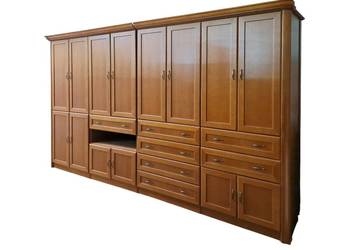 Meblościanka, zabudowa, regał, biblioteczka dąb