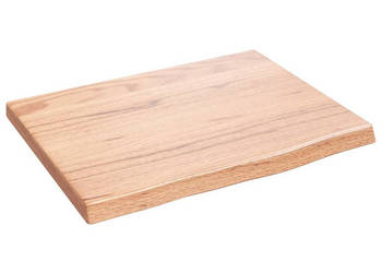 Półka jasnobrązowa 40x30x2 cm lakierowane lite drewno dębowe WM-363626