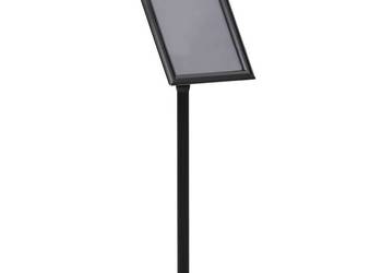 vidaXL Stojak na plakat A4, czarny, stop aluminium(SKU:51208)