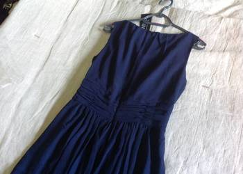 Sukienka Koktajlowa Damska SWING r S/M Granatowa nowa