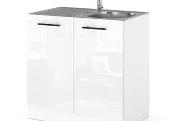 szafka kuchenna modułowa stojąca pod zlewozmywak 80cm spremium biały połysk