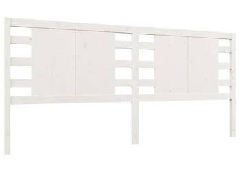 Wezgłowie łóżka białe 126x4x100 cm lite drewno sosnowe WM-818761