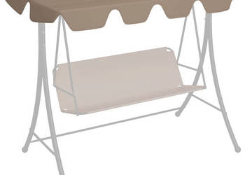 Zadaszenie do huśtawki ogrodowej taupe 150/130x105/70 cm WM-312102