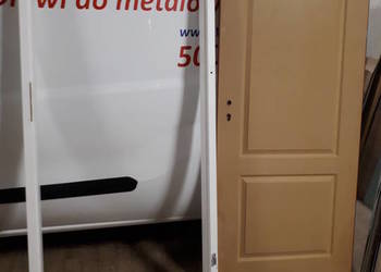 Drzwi surowe + ościeżnica drewniana ,tanie, na budowę
