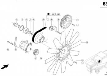 Claas Lexion 600 ROTOR 0007436371 (Napęd wentylatora)