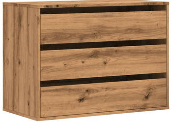 Komoda dąb artisan 80x41x58 cm materiał drewnopochodny WM-852860