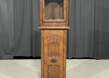 Rzeźbiona dębowa obudowa zegara stojącego, skrzynia