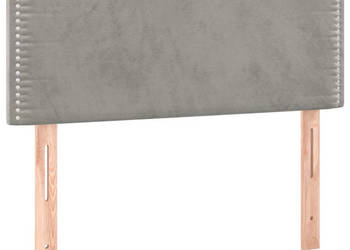 Zagłówek do łóżka z LED jasnoszary 90x5x78/88 cm aksamit WM-3121508