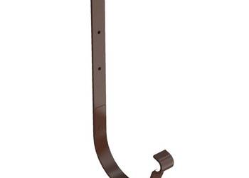 Bryza PVC Uchwyt rynny prosty 125 mm brąz