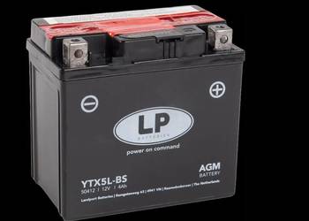 Akumulator motocyklowy 4Ah 50A Landport YTX5L-BS 12V