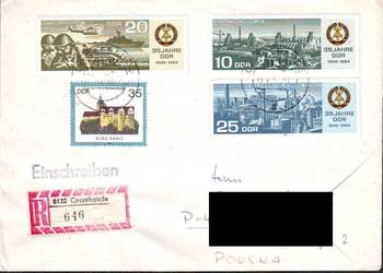 Kop. z koresp. Filat. NRD - Polska 1985
