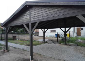 Wiata garażowa wolnostojąca 42m2