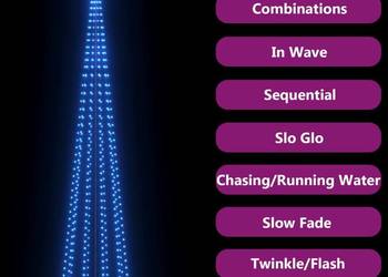 vidaXL Choinka stożkowa, 752 niebieskich lampek LED(SKU:328725)