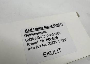 Ekulit GM25 - 370 - 11670 - 500 - 12D8 12V Motor