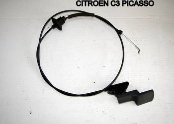 CIĘGNO,RĄCZKA OTWIERANIA MASKI SILNIKA CITROEN C3 PICASSO