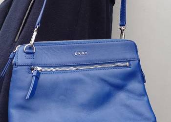 DKNY/Chabrowa torebka na ramię z Londynu, listonoszka, NOWA