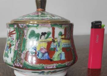 Famille Rose chińska cukiernica porcelanowa chińska bomboniera porcelanowa