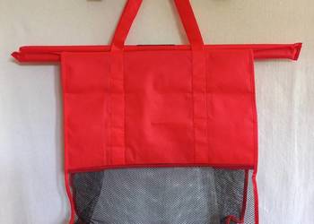 Torba flizelina Siatka DUŻA czerwona Unisex NOWA