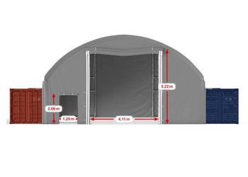 10x6m Namiot ZADASZENIE do kontener WEJŚCIE+WJAZD Nowość !