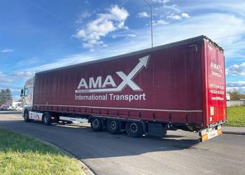 Naczepa ciężarowa Krone Mega firanka, 2018, oś podnoszona, SAF, 3 OSIE