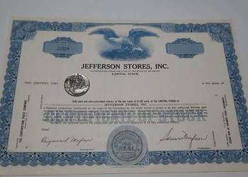 certyfikat akcji usa 1