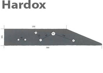 Płoza krótka HARDOX 92229/L części do pługa OVERUM