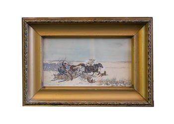 Kajetan Kosiński (1847-1935) obraz "Spłoszony zaprzęg"